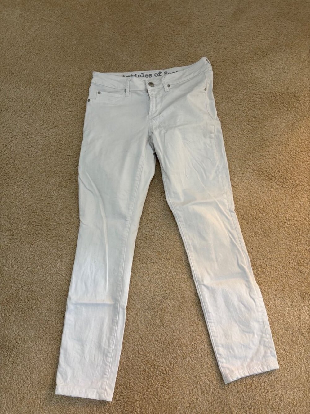 Articles of Society White Skinny Jeans Womens Size 27 26" Inseam